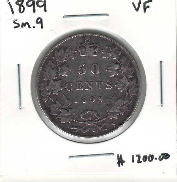 Canada: 1899 50 Cents Sm 1st 9 VF