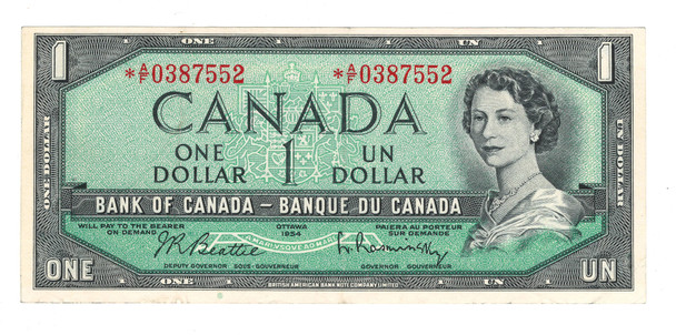 Canada: 1954 $1 Bank Of Canada Replacement Banknote  A/F