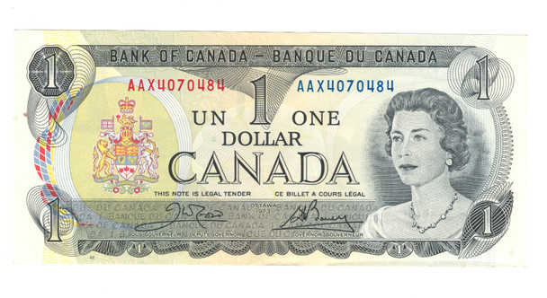 Canada: 1973 $1 Bank Of Canada Replacement Banknote  AAX