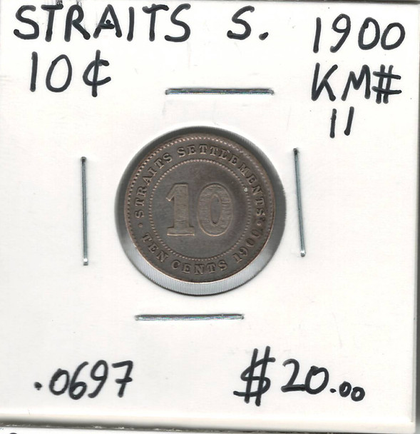  Straits Settlements: 1900 10 Cents