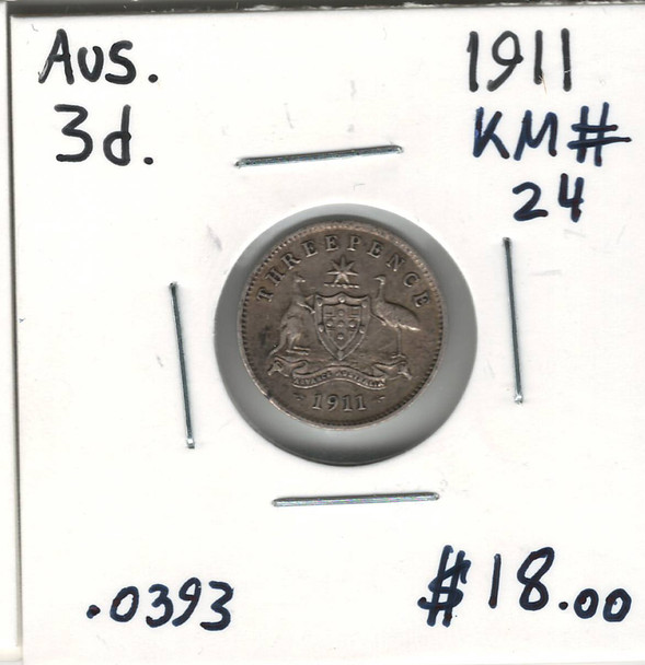 Australia: 1911 3 Pence