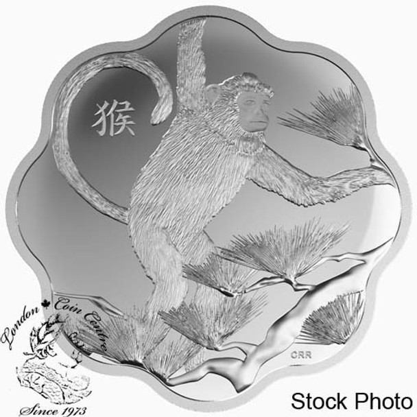 Canada: 2016 $15 Lunar Lotus Year of the Monkey Silver Coin