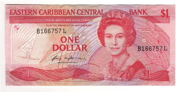 East Caribbean: 1985-88 Dollar (Pin Holes)