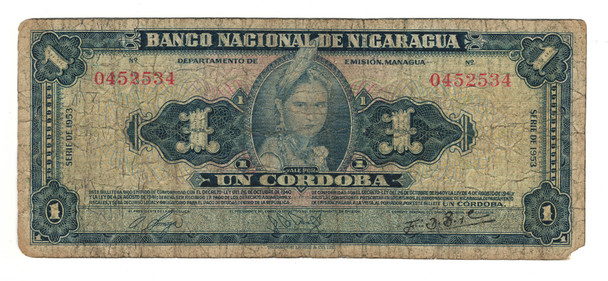 Nicaragua: 1953 Cordoba