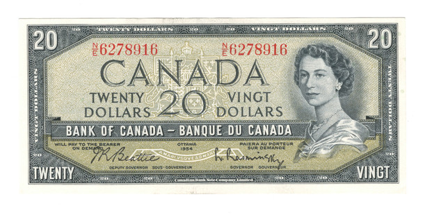 Canada: 1954 $20 Bank Of Canada Banknote BC-41b N/E