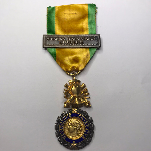 France: Third Republic Medaille Militaire with Clasp ‘Missions D’Assistance Exterieure’