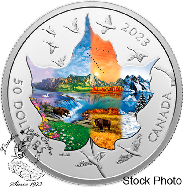 Canada: 2023 $50 Canadian Collage: Four Seasons 3 oz Pure Silver Coin