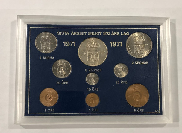 Sweden: 1971 BU Mint Coin Set
