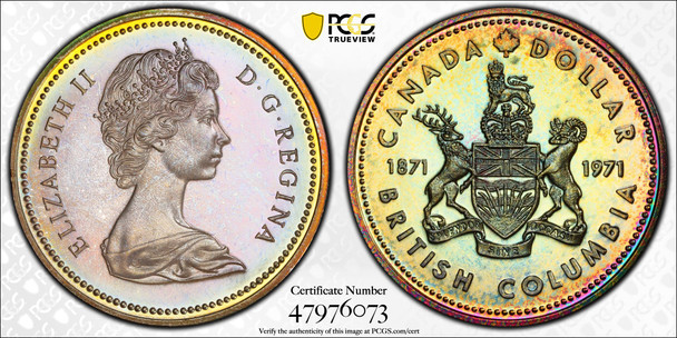 Canada: 1971 Silver Dollar PCGS SP68