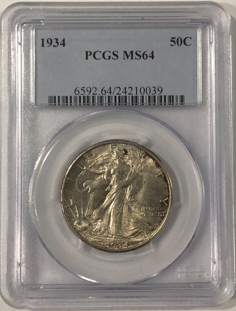 United States: 1934 50 Cent PCGS MS64