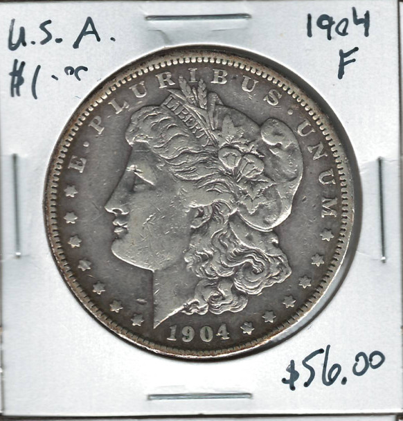 United States: 1904 Morgan Dollar F12