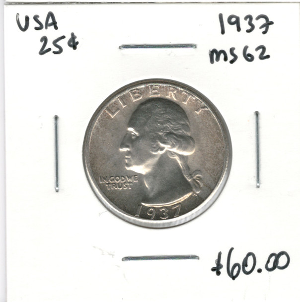United States: 1937 25 Cent MS62