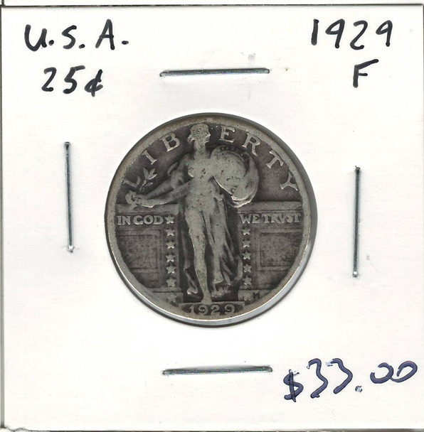 United States: 1929 25 Cent F12