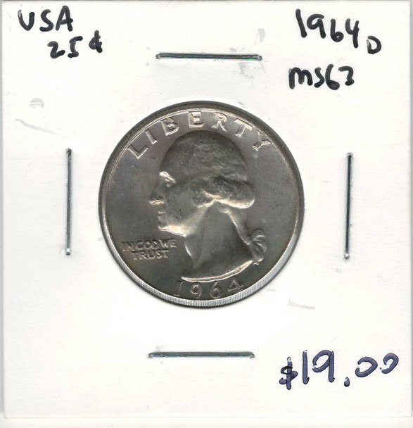 United States: 1964D 25 Cent MS63