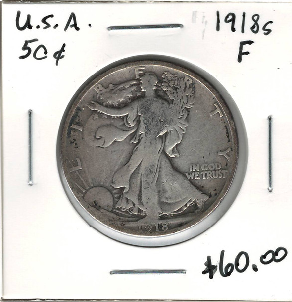 United States: 1918S 50 Cent F12