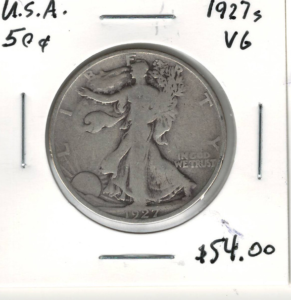 United States: 1927S 50 Cent  VG8