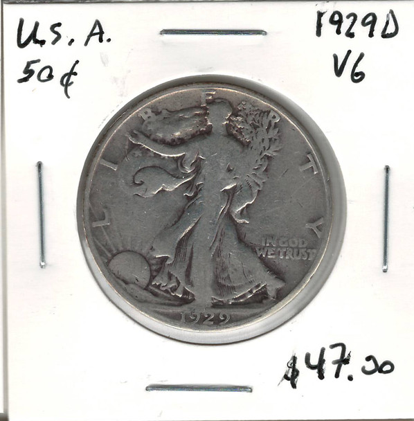 United States: 1929D 50 Cent VG8