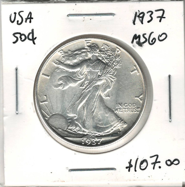 United States: 1937 50 Cent MS60