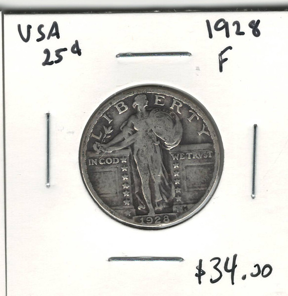 United States: 1928 25 Cent  F12