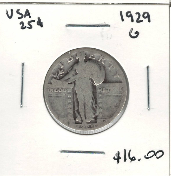United States: 1929  25 Cent  G4