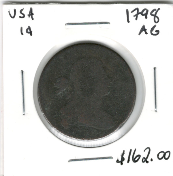 United States: 1798 1 Cent AG3