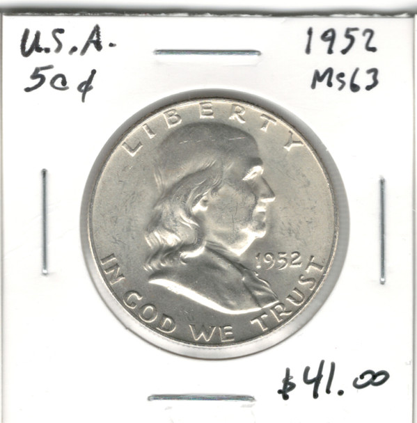 United States: 1952 50 Cent  MS63