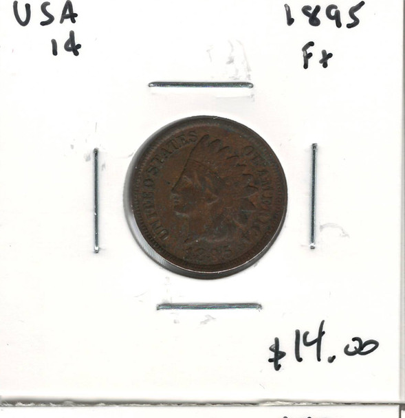 United States: 1895 1 Cent F15