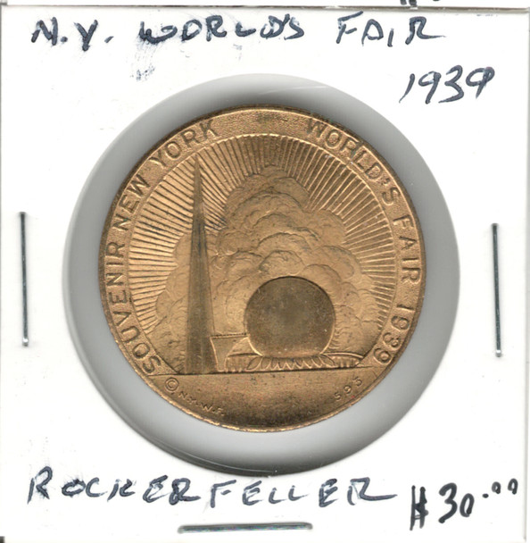 United States: 1939 New York World's Fair Rockefeller  Token