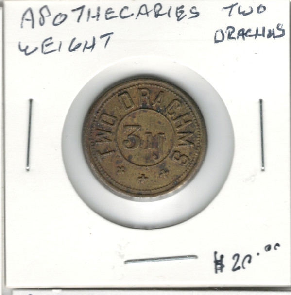 Apothecaries Weight Two Drachms