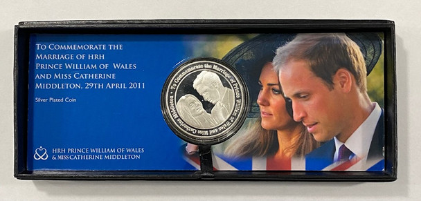 Great Britain: 2011 Prince William and Kate Middleton Silver Plated Medal