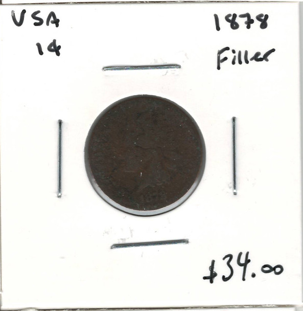 United States: 1878 1 Cent Filler