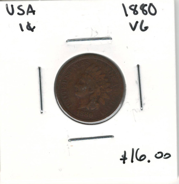 United States: 1880 1 Cent VG8