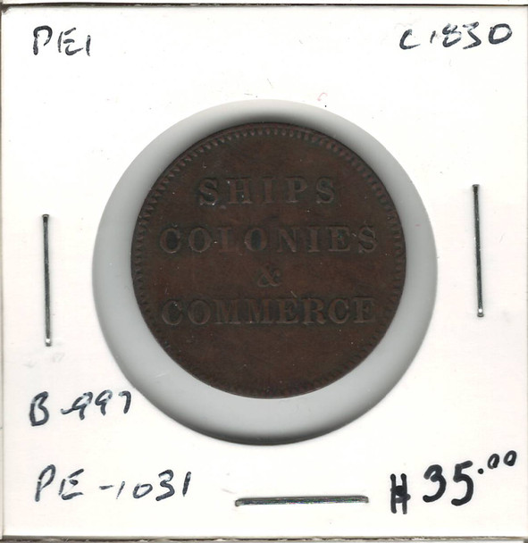 PEI:  1830  Token  PE-1031