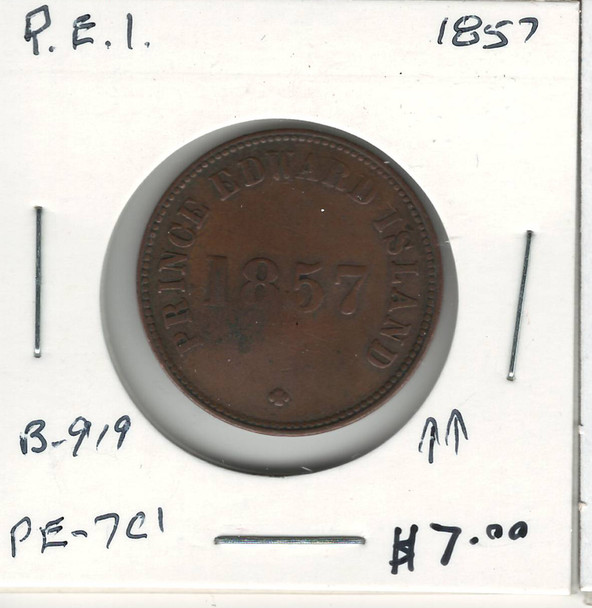 PEI: 1857 1 Cent PE-7C1