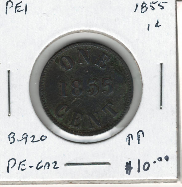 PEI: 1855 1 Cent PE-6A2