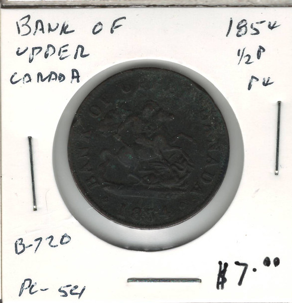 Bank of Upper Canada: 1854  Half Penny  P4  PC-5C1