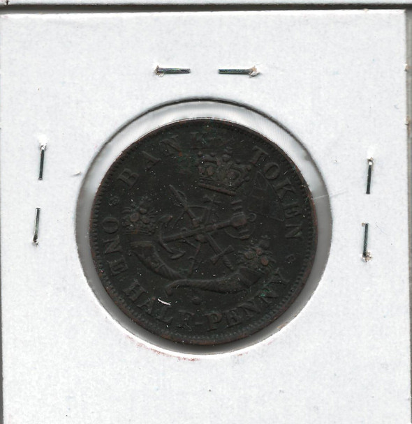 Bank of Upper Canada: 1852 Half Penny PC-5B2