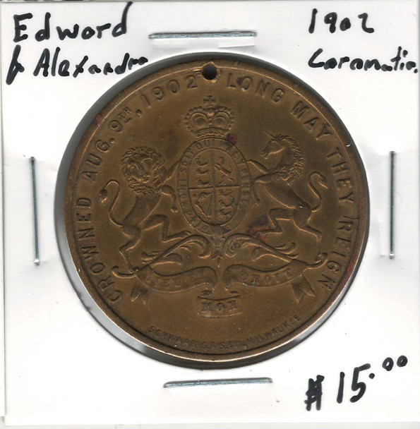 Great Britain: 1902 Coronation Medal Edward & Alexandra Token