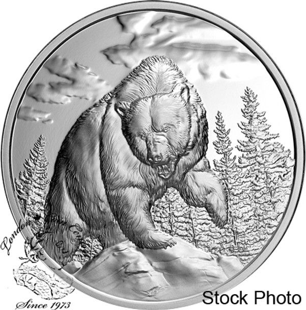 Canada: 2023 $20 Ultra High Relief Great Hunters: Grizzly Bear Pure Silver Coin