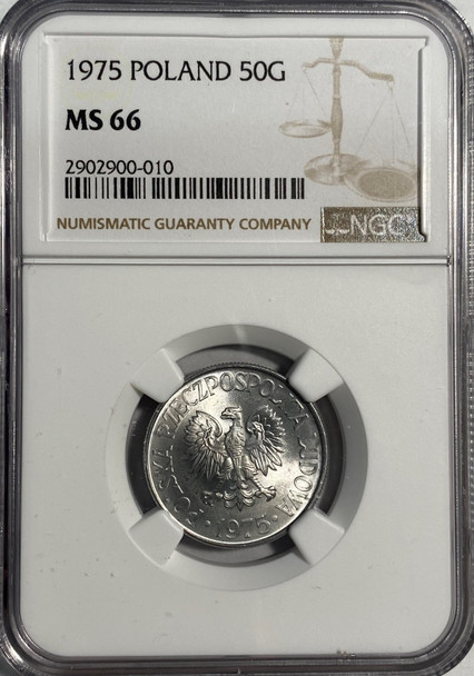 Poland: 1975 50 Groszy NGC MS66