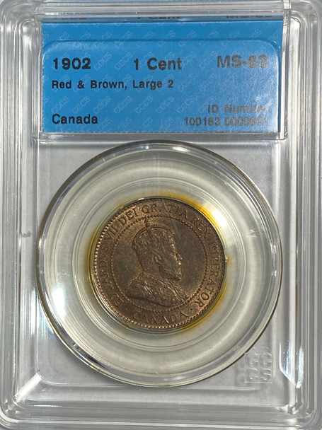 Canada: 1902 Large Cent CCCS MS63 Red & Brown