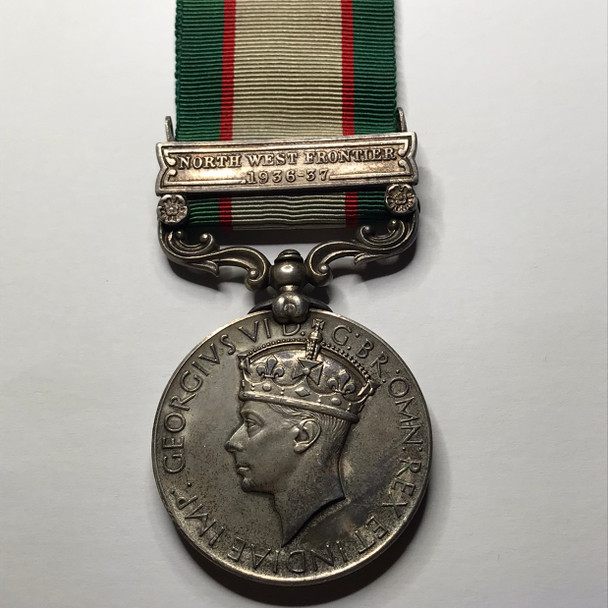 India General Service Medal With North West Frontier 1936-37 Clasp Named to Sepoy