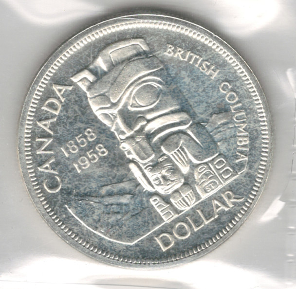 Canada: 1958 Silver Dollar ICCS  PL65
