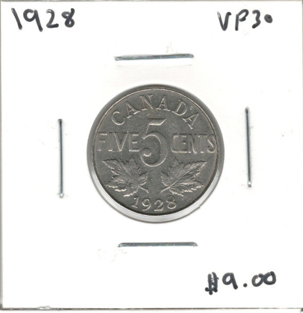 Canada: 1928 5 Cent VF30