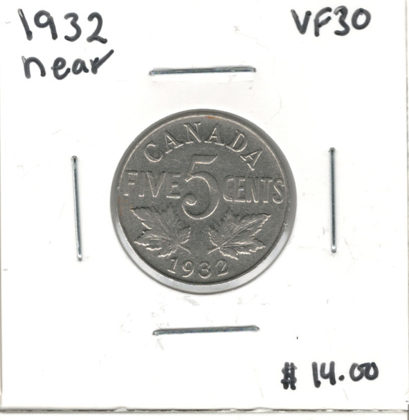 Canada: 1932 5 Cent Near VF30