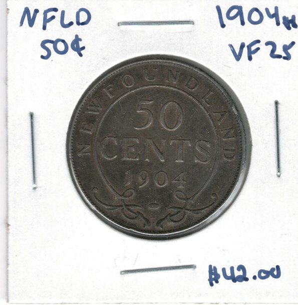 Canada: Newfoundland 1904H 50 Cents VF25