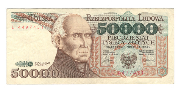 Poland: 1989 50000 Zlotych Banknote L