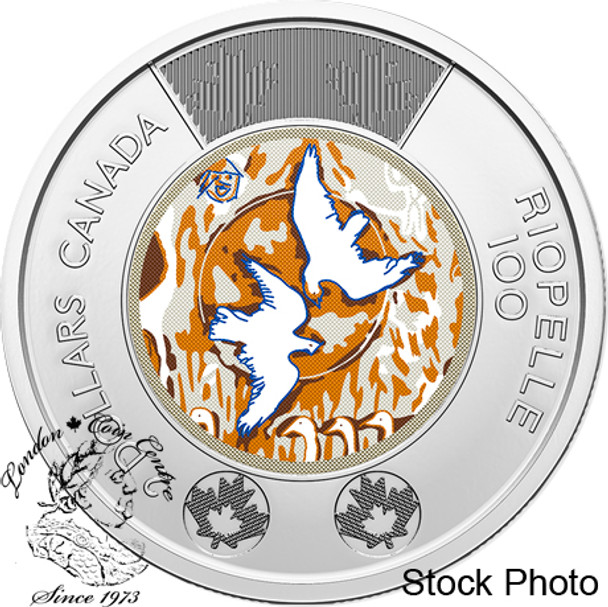 Canada: 2023 $2 100th Anniversary of the Birth of Jean Paul Riopelle Colourized Coin