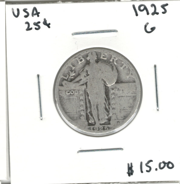 United States: 1925 25 Cent  G4