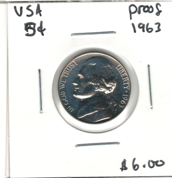 United States: 1963 5 Cent Proof